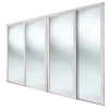 Spacepro Shaker 4-Door Sliding Wardrobe Door Kit Cashmere Frame Mirror Panel 2290 X 2260mm