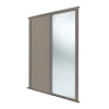 Spacepro Shaker 2-Door Sliding Wardrobe Door Kit Stone Grey Frame Stone Grey / Mirror Panel 1145 X 2260mm -ClearAmber shop 702GK P