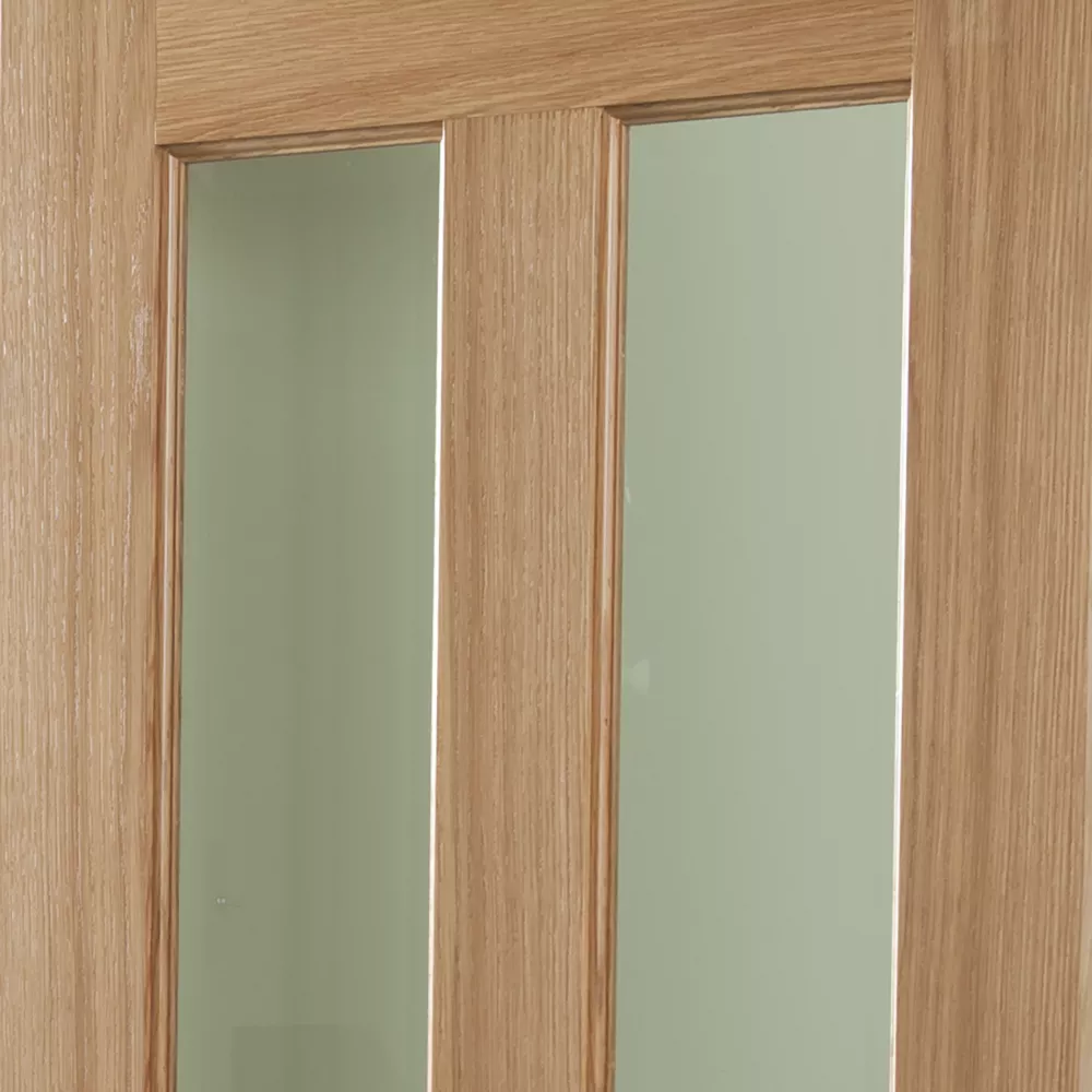 Jeld-Wen Oregon 2-Clear Light Unfinished Oak Veneer Wooden 4-Panel Internal Door 1981 X 762mm 5 Jeld-Wen Oregon 2-Clear Light Unfinished Oak Veneer Wooden 4-Panel Internal Door 1981 X 762mm - Image 3