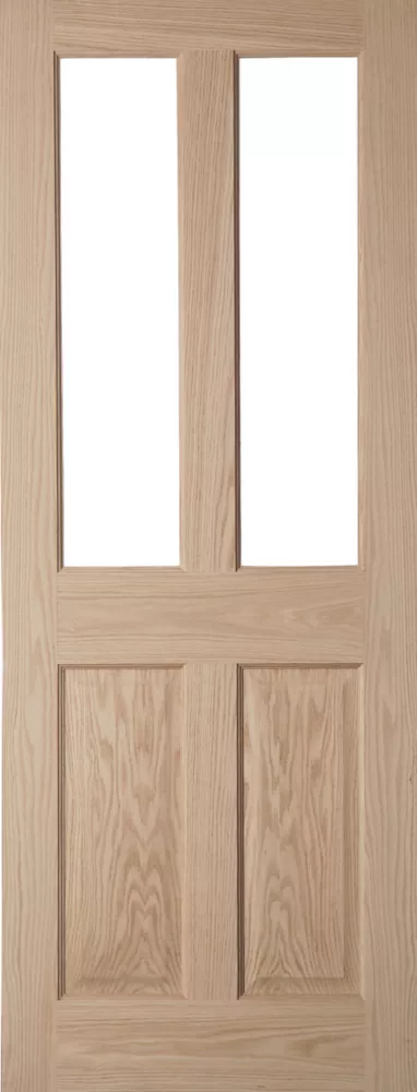 Jeld-Wen Oregon 2-Clear Light Unfinished Oak Veneer Wooden 4-Panel Internal Door 1981 X 762mm 3 Jeld-Wen Oregon 2-Clear Light Unfinished Oak Veneer Wooden 4-Panel Internal Door 1981 X 762mm