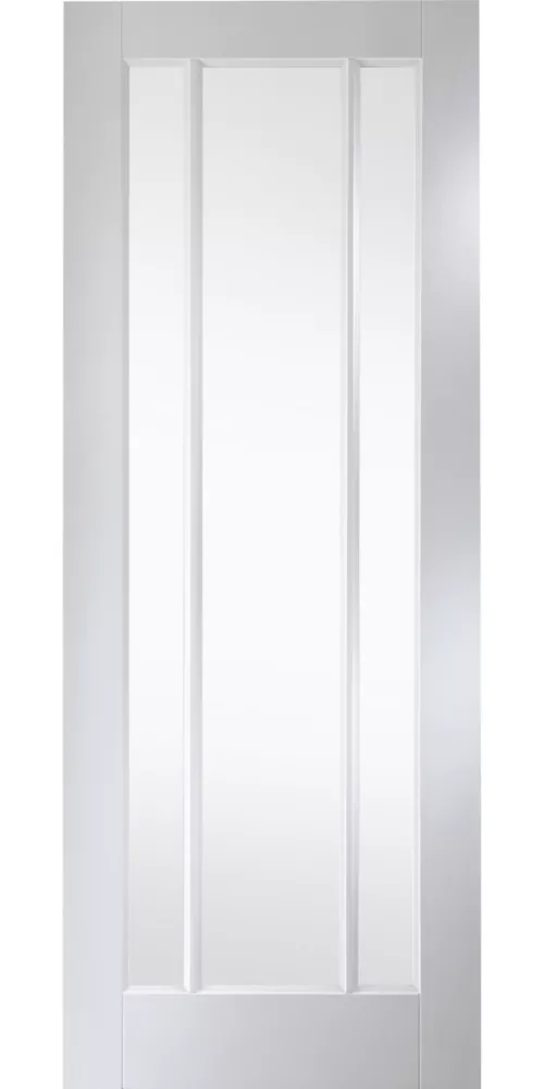 Jeld-Wen Worcester 3-Clear Light Primed White Wooden 3-Panel Internal Door 1981 X 686mm 4 Jeld-Wen Worcester 3-Clear Light Primed White Wooden 3-Panel Internal Door 1981 X 686mm - Image 2