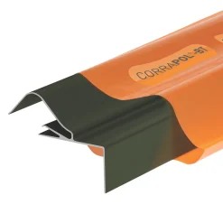 Corrapol-BT Rock N Lock Aluminium Rigid Side Flashing Green 125 X 97mm X 3m
