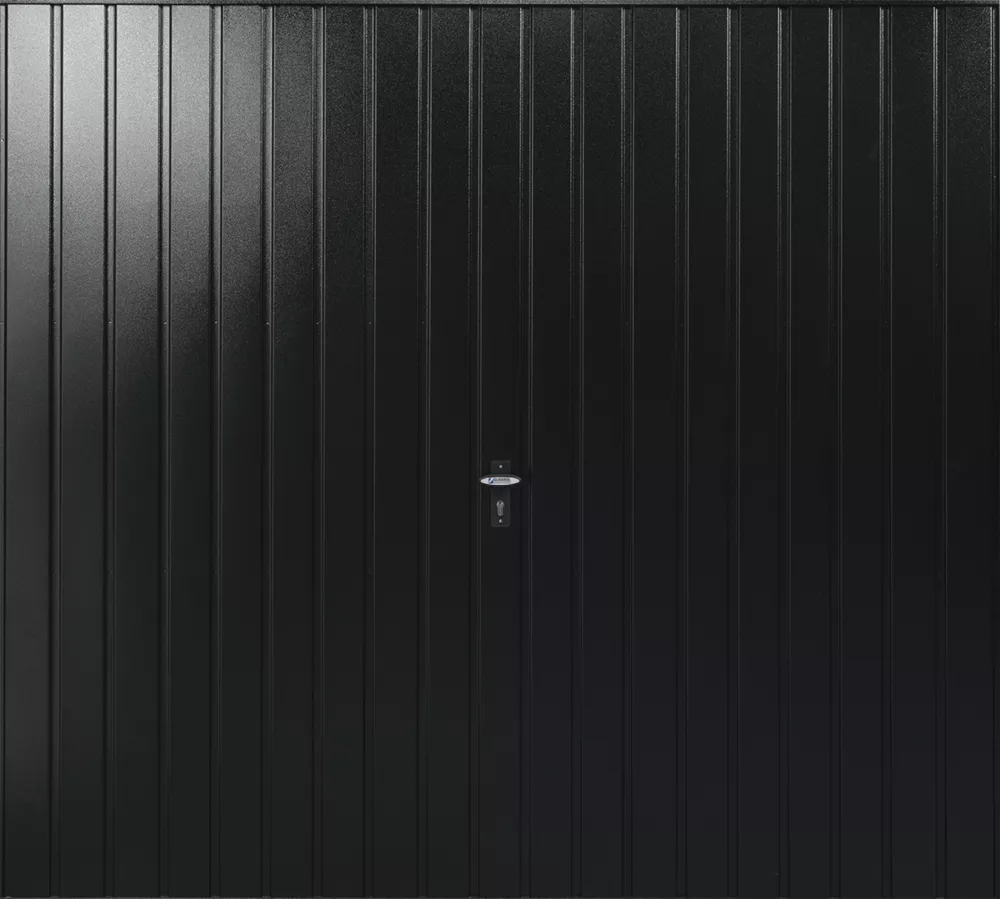 Gliderol Vertical 7' X 6' 6" Non-Insulated Frameless Steel Up & Over Garage Door Jet Black 3 Gliderol Vertical 7' X 6' 6" Non-Insulated Frameless Steel Up & Over Garage Door Jet Black