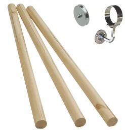 Richard Burbidge Pine Round Staircase Handrail Kit UnFinished 3600mm -ClearAmber shop 73088 A1