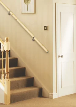 Richard Burbidge Pine Round Staircase Handrail Kit UnFinished 3600mm -ClearAmber shop 73088 A2