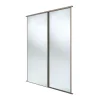Spacepro Classic 2-Door Sliding Wardrobe Door Kit Stone Grey Frame Mirror Panel 1793 X 2260mm -ClearAmber shop 734GK P