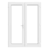 Crystal White UPVC French Door Set 2055 X 1490mm 2 Crystal White UPVC French Door Set 2055 X 1490mm -ClearAmber shop 752JP P
