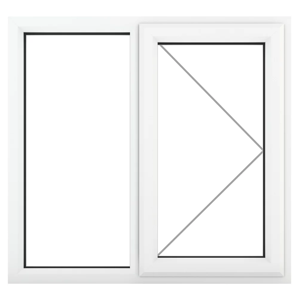 Crystal Right-Hand Opening Double-Glazed Casement White UPVC Window 1190 X 1040mm 4 Crystal Right-Hand Opening Double-Glazed Casement White UPVC Window 1190 X 1040mm - Image 2