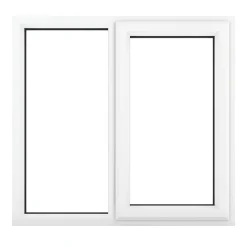 Crystal Right-Hand Opening Double-Glazed Casement White UPVC Window 1190 X 1040mm