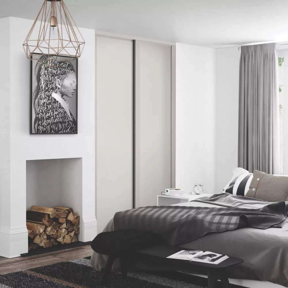 Spacepro Shaker 2-Door Sliding Wardrobe Door Kit Cashmere Frame Cashmere Panel 1145 X 2260mm 4 Spacepro Shaker 2-Door Sliding Wardrobe Door Kit Cashmere Frame Cashmere Panel 1145 X 2260mm - Image 2