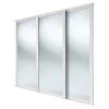 Spacepro Shaker 3-Door Sliding Wardrobe Door Kit Cashmere Frame Mirror Panel 1680 X 2260mm -ClearAmber shop 777GK P