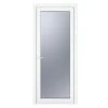 Crystal 1-Panel 1-Frosted Light RH White UPVC Back Door 2090 X 920mm -ClearAmber shop 785JP P