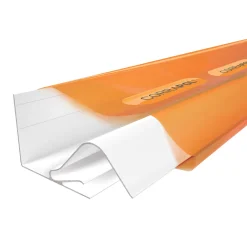 Corrapol Rock N Lock Aluminium Wall Side Flashing White 130 X 70mm X 6m