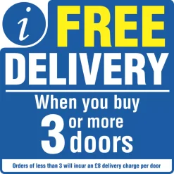 Jeld-Wen Newark Primed White Wooden Cottage Internal Door 2040 X 726mm -ClearAmber shop 80262 A7