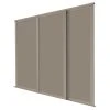 Spacepro Shaker 3-Door Sliding Wardrobe Door Kit Stone Grey Frame Stone Grey Panel 2592 X 2260mm -ClearAmber shop 814GP P