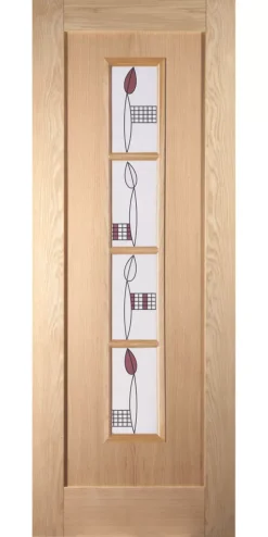 Jeld-Wen Mackintosh 4-Semi-Translucent Light Unfinished Oak Veneer Wooden 4-Panel Internal Door 1981 X 686mm 5 Jeld-Wen Mackintosh 4-Semi-Translucent Light Unfinished Oak Veneer Wooden 4-Panel Internal Door 1981 X 686mm -ClearAmber shop 817JK A1