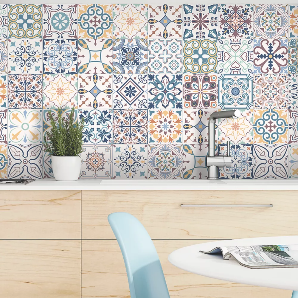 Marquis Mediterranean Multi-Coloured Porcelain Tile 331.5 X 331.5mm 12 Pack 4 Marquis Mediterranean Multi-Coloured Porcelain Tile 331.5 X 331.5mm 12 Pack - Image 2