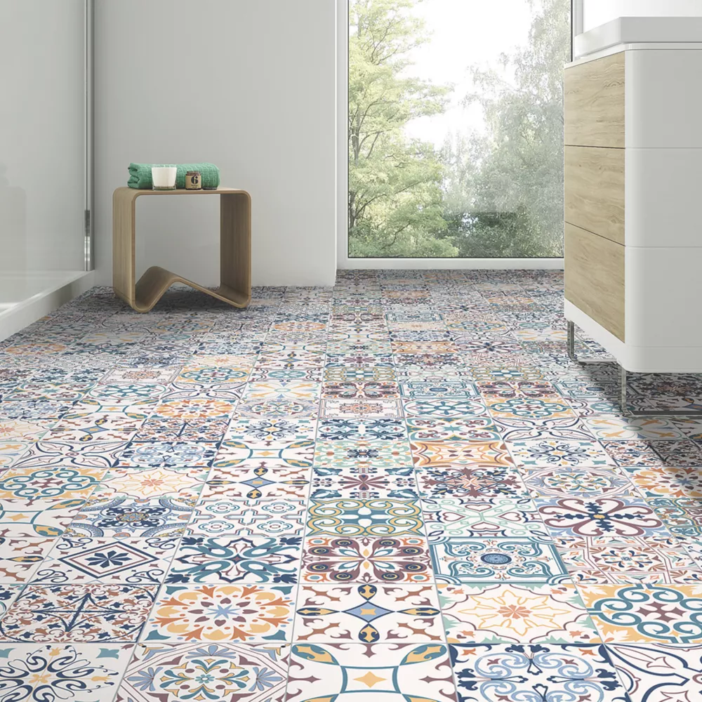 Marquis Mediterranean Multi-Coloured Porcelain Tile 331.5 X 331.5mm 12 Pack 5 Marquis Mediterranean Multi-Coloured Porcelain Tile 331.5 X 331.5mm 12 Pack - Image 3