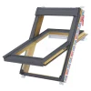 Keylite Manual Centre-Pivot Grey & Pine Timber Roof Window Clear 550 X 980mm -ClearAmber shop 825KK P
