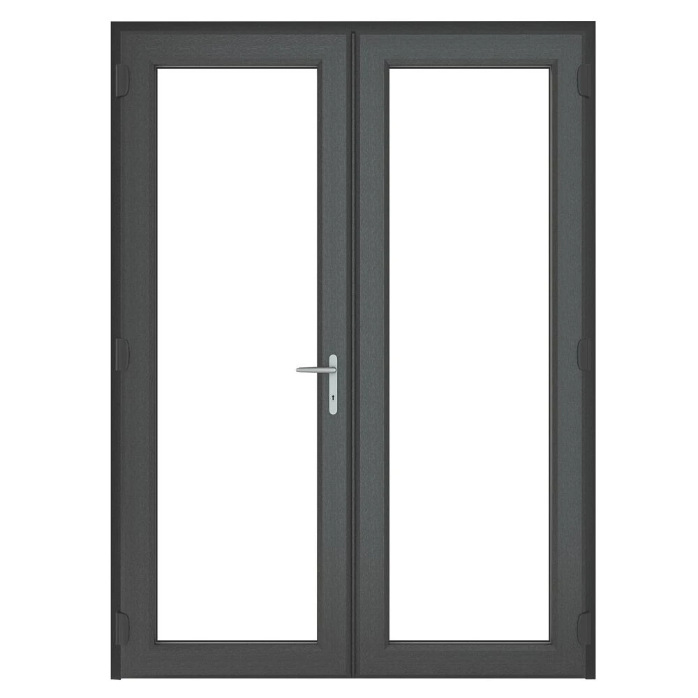 Crystal Anthracite Grey UPVC French Door Set 2090 X 1490mm 3 Crystal Anthracite Grey UPVC French Door Set 2090 X 1490mm