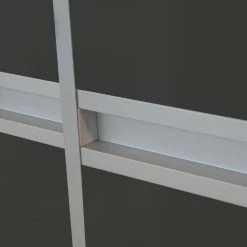 Spacepro Minimalist 3-Door Sliding Wardrobe Door Kit Silver Frame Black Glass Panel 1806 X 2260mm -ClearAmber shop 853GP A2