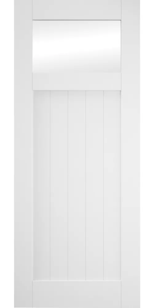 Jeld-Wen Grange 1-Clear Light Primed White Wooden Cottage Internal Sliding Barn Door 2073 X 862mm 4 Jeld-Wen Grange 1-Clear Light Primed White Wooden Cottage Internal Sliding Barn Door 2073 X 862mm - Image 2