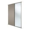 Spacepro Classic 2-Door Sliding Wardrobe Door Kit Stone Grey Frame Stone Grey / Mirror Panel 1185 X 2260mm -ClearAmber shop 861GK P