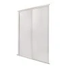 Spacepro Shaker 2-Door Sliding Wardrobe Door Kit Cashmere Frame Cashmere Panel 1753 X 2260mm -ClearAmber shop 862GK P