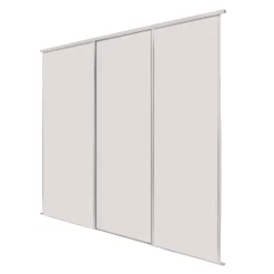 Spacepro Classic 3-Door Sliding Wardrobe Door Kit Cashmere Frame Cashmere Panel 1760 X 2260mm