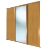 Spacepro Shaker 4-Door Sliding Wardrobe Door Kit Oak Frame Oak / Mirror Panel 2898 X 2260mm -ClearAmber shop 880GP P