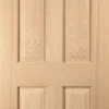 Jeld-Wen Oregon Unfinished Oak Veneer Wooden 4-Panel Internal Door 2040 X 726mm -ClearAmber shop 88624 P