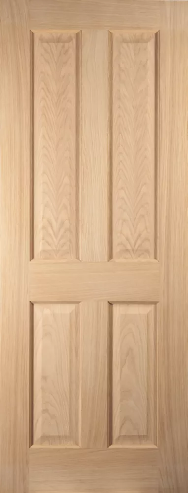 Jeld-Wen Oregon Unfinished Oak Veneer Wooden 4-Panel Internal Door 2040 X 726mm 3 Jeld-Wen Oregon Unfinished Oak Veneer Wooden 4-Panel Internal Door 2040 X 726mm