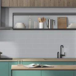 Marquis Brick Neutral Grey Porcelain Tile 332 X 118mm 31 Pack -ClearAmber shop 889KF A2