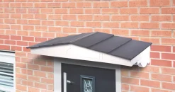 Greenhurst Apex Deluxe Door Canopy White 1080 X 450 X 178mm -ClearAmber shop 900TY A2