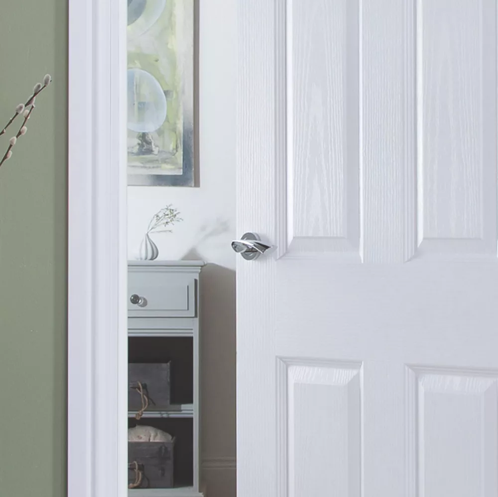 Jeld-Wen Oakfield Primed White Wooden 4-Panel Internal Fire Door 1981 X 762mm 5 Jeld-Wen Oakfield Primed White Wooden 4-Panel Internal Fire Door 1981 X 762mm - Image 3