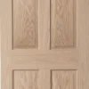 Jeld-Wen Oregon Unfinished Oak Veneer Wooden 4-Panel Internal Door 1981 X 686mm -ClearAmber shop 91071 P