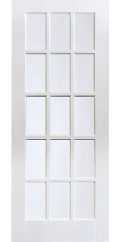 Jeld-Wen 15-Clear Light Primed Oak Veneer Wooden 15-Panel Internal Door 1981 X 762mm -ClearAmber shop 910JK A1