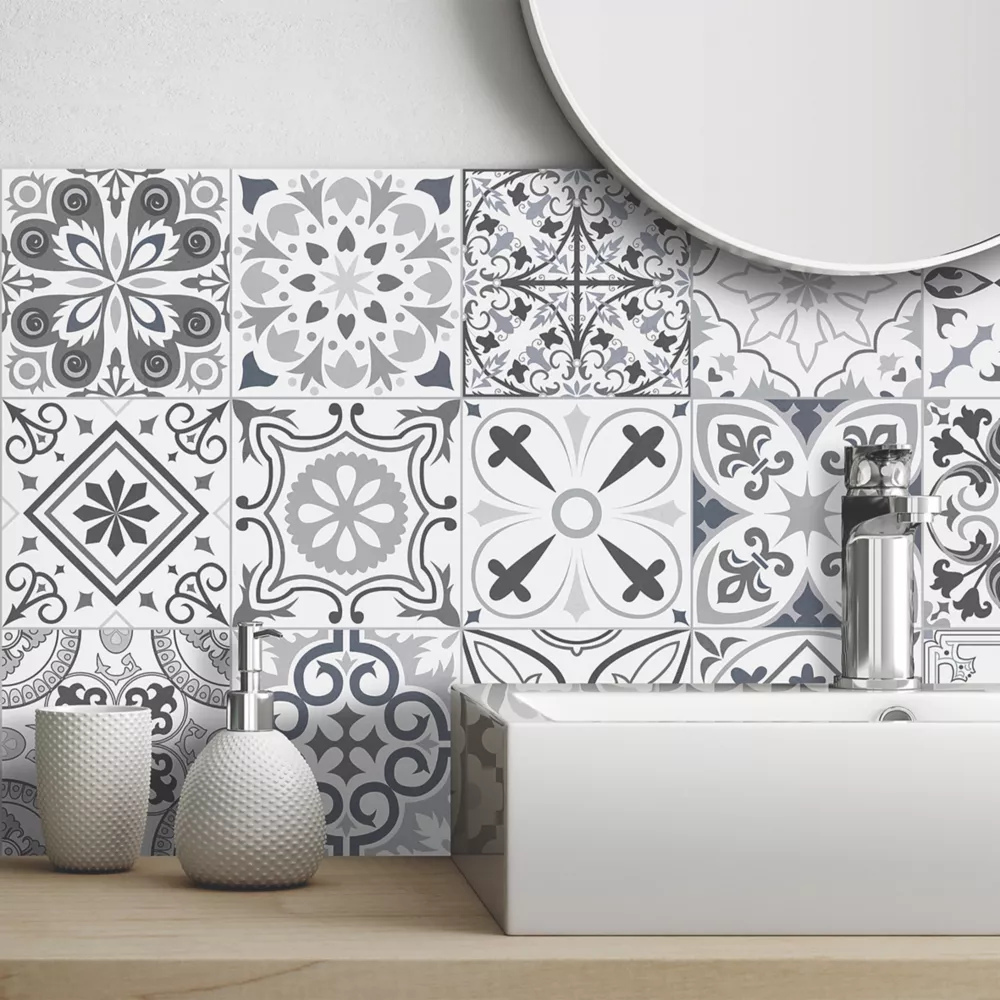 Marquis Mediterranean Black Porcelain Tile 331.5 X 331.5mm 12 Pack 4 Marquis Mediterranean Black Porcelain Tile 331.5 X 331.5mm 12 Pack - Image 2