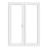 Crystal White UPVC French Door Set 2090 X 1490mm 2 Crystal White UPVC French Door Set 2090 X 1490mm -ClearAmber shop 922JK P