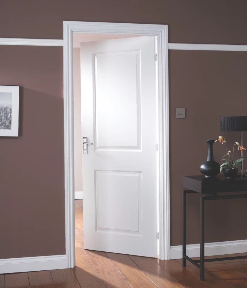 Jeld-Wen Cambridge Primed White Wooden 2-Panel Internal Fire Door 1981 X 762mm 4 Jeld-Wen Cambridge Primed White Wooden 2-Panel Internal Fire Door 1981 X 762mm - Image 2