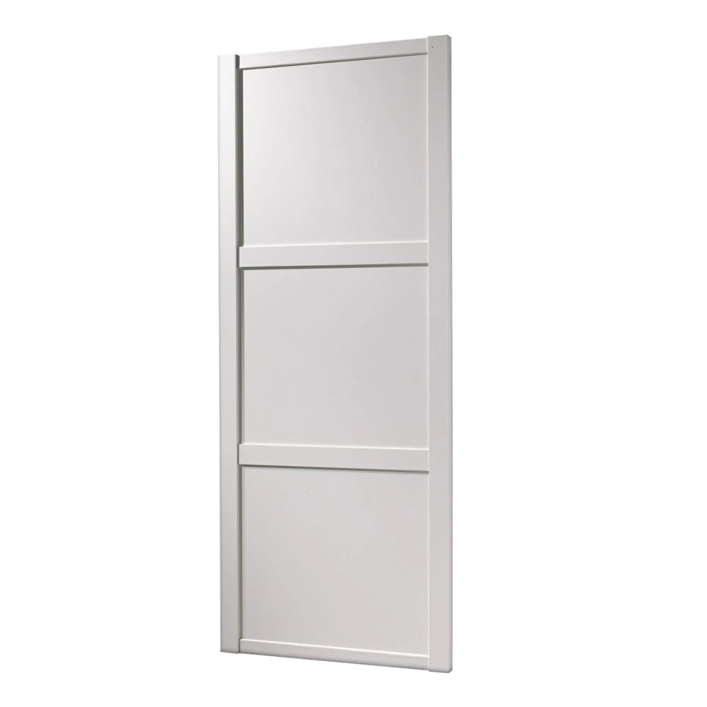 Spacepro Shaker 1-Door Sliding Wardrobe Door White Frame White Panel 914 X 2260mm 3 Spacepro Shaker 1-Door Sliding Wardrobe Door White Frame White Panel 914 X 2260mm
