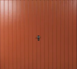 Gliderol Vertical 7&apos; 6" X 6&apos; 6" Non-Insulated Framed Steel Up & Over Garage Door Terracotta