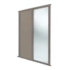 Spacepro Shaker 2-Door Sliding Wardrobe Door Kit Stone Grey Frame Stone Grey / Mirror Panel 1753 X 2260mm -ClearAmber shop 972GK P