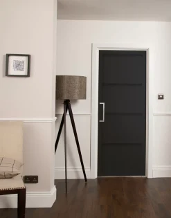 Jeld-Wen Painted Black Wooden 4-Panel Shaker Internal Door 1981 X 762mm