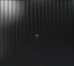 Gliderol Vertical 7&apos; 6" X 6&apos; 6" Non-Insulated Frameless Steel Up & Over Garage Door Jet Black