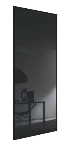 Spacepro Classic 2-Door Framed Glass Sliding Wardrobe Doors Black Frame Black Panel 1489 X 2260mm 8 Spacepro Classic 2-Door Framed Glass Sliding Wardrobe Doors Black Frame Black Panel 1489 X 2260mm -ClearAmber shop 9908F A2