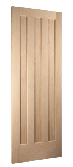 Jeld-Wen Aston Unfinished Oak Veneer Wooden 3-Panel Internal Door 2040 X 726mm