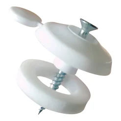 ALUKAP-XR Polycarbonate Fixings White 55 X 40mm 50 Pack