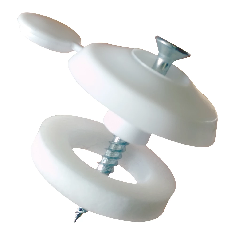 ALUKAP-XR Polycarbonate Fixings White 55 X 40mm 50 Pack 3 ALUKAP-XR Polycarbonate Fixings White 55 X 40mm 50 Pack